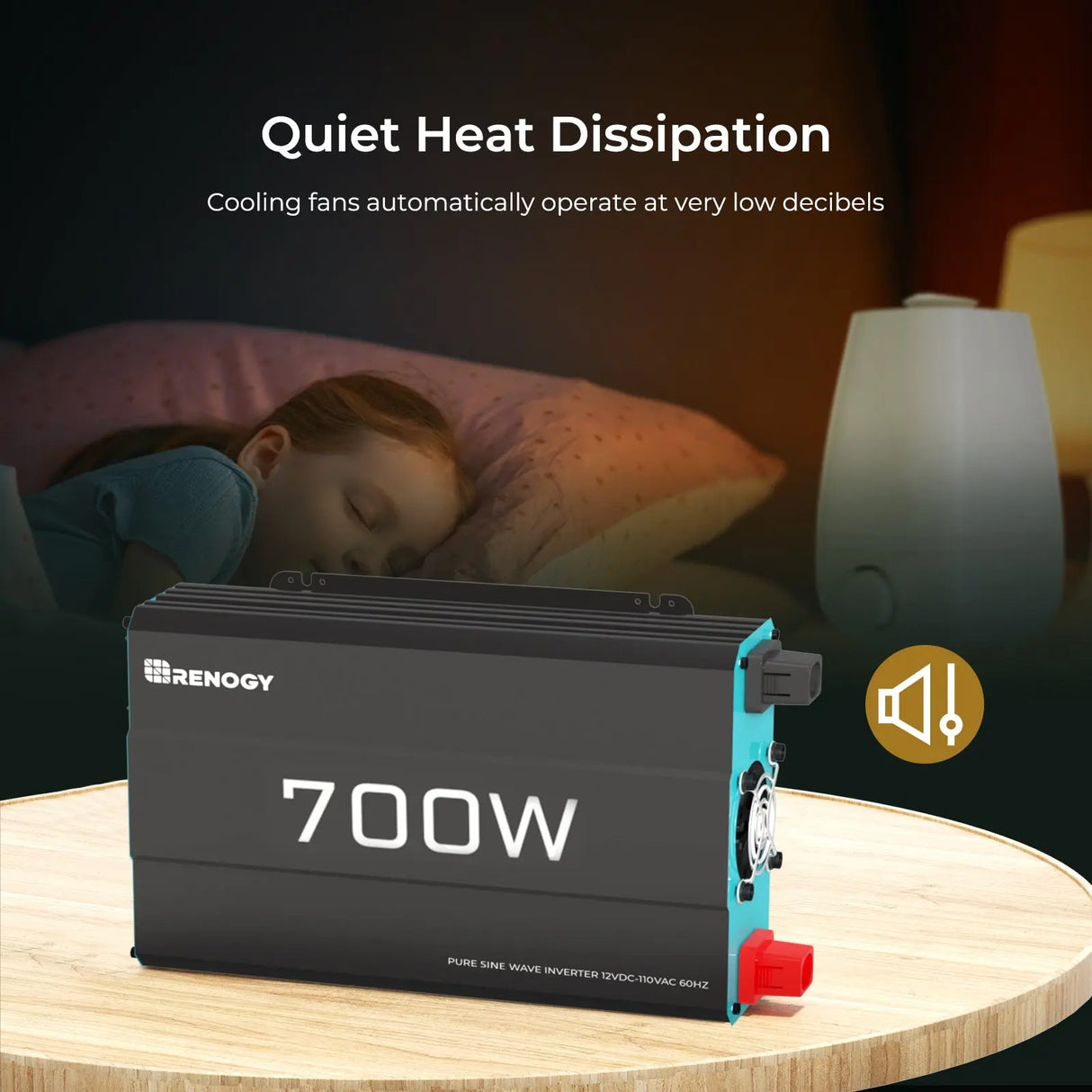 700W 12V Pure Sine Wave Inverter Renogy