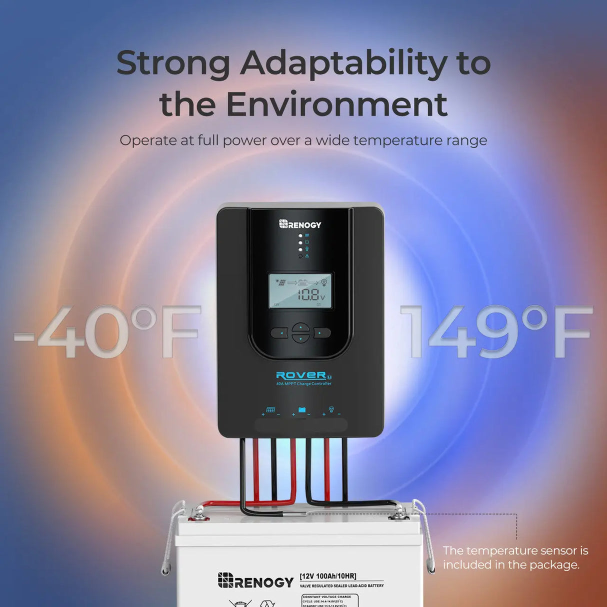Rover Li 20/30/40 Amp MPPT Solar Charge Controller Renogy_Strong Adaptability to the Environment