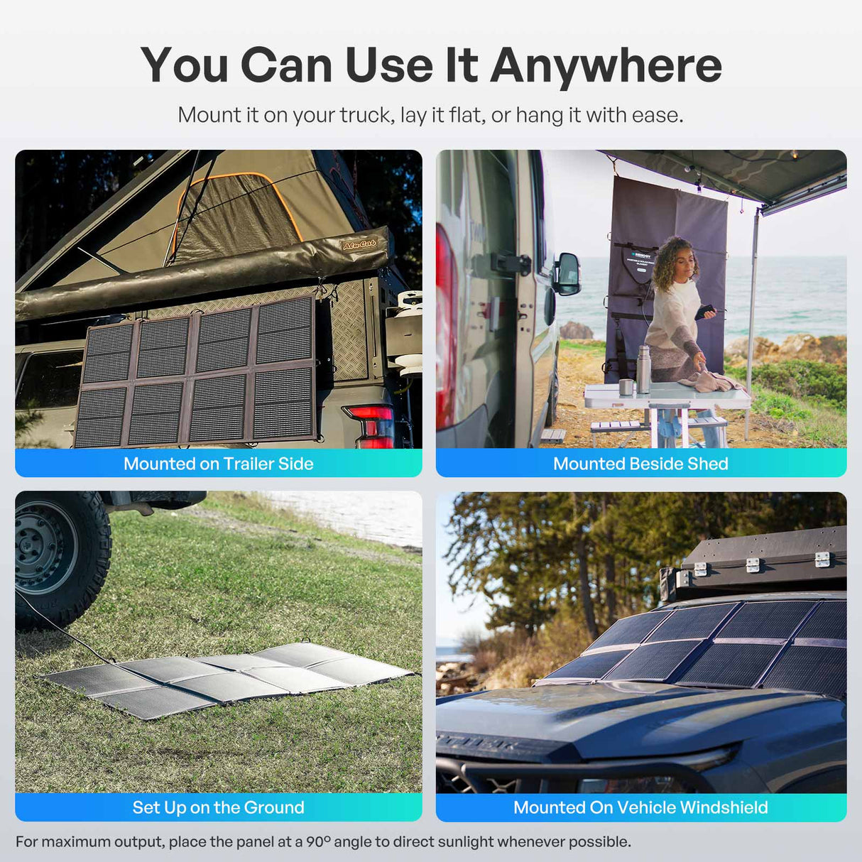 portable solar panels for rv flexible installation anywhere