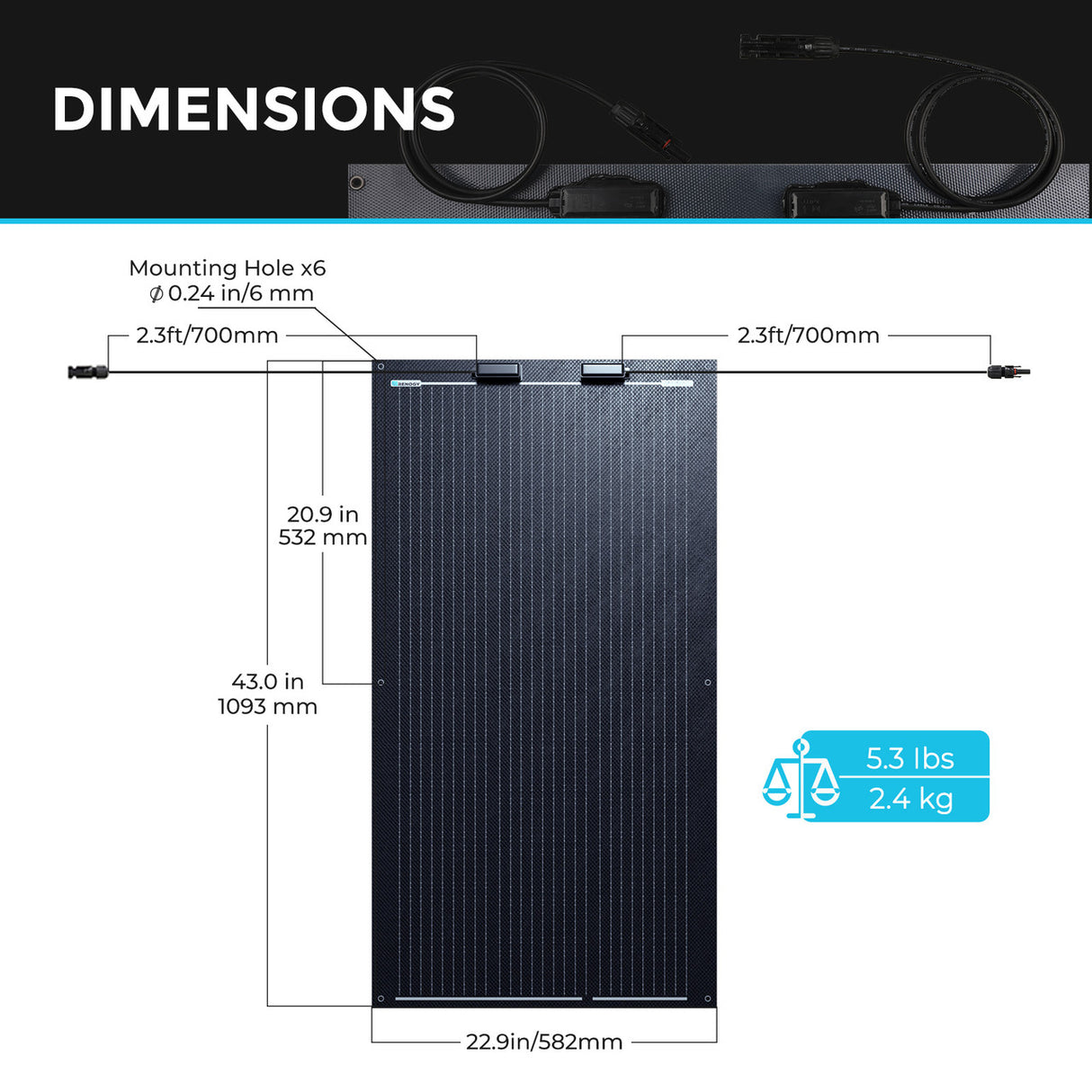 Flexible solar panels for RV roofs with 240 degree bend capability