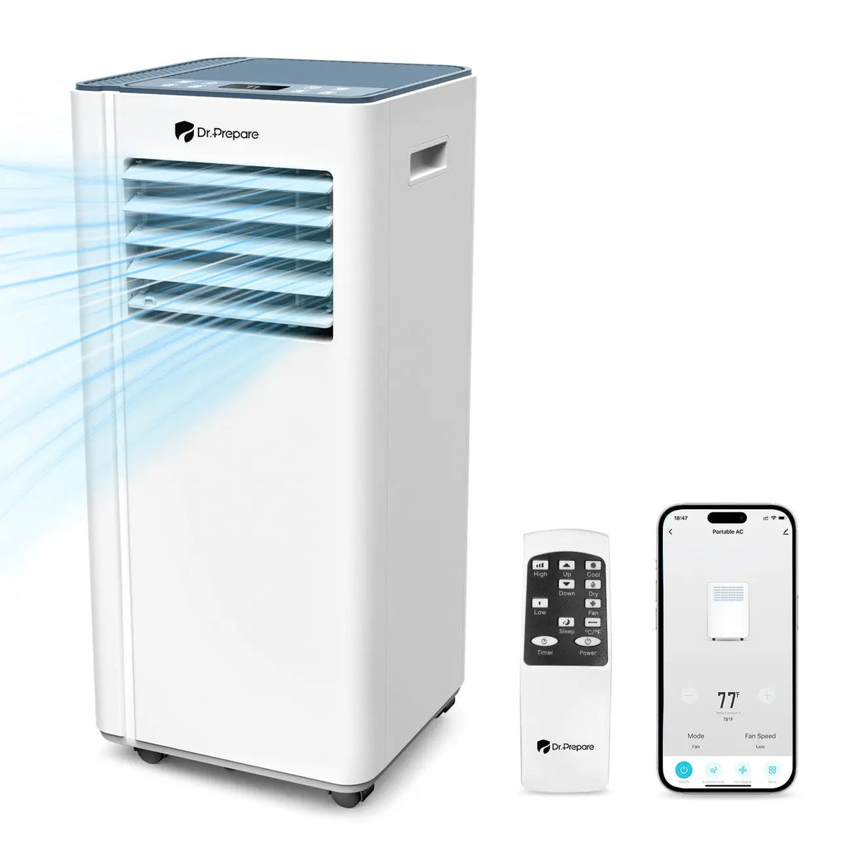 Dr.Prepare 10000 BTU Smart WiFi Portable Air Conditioner Renogy