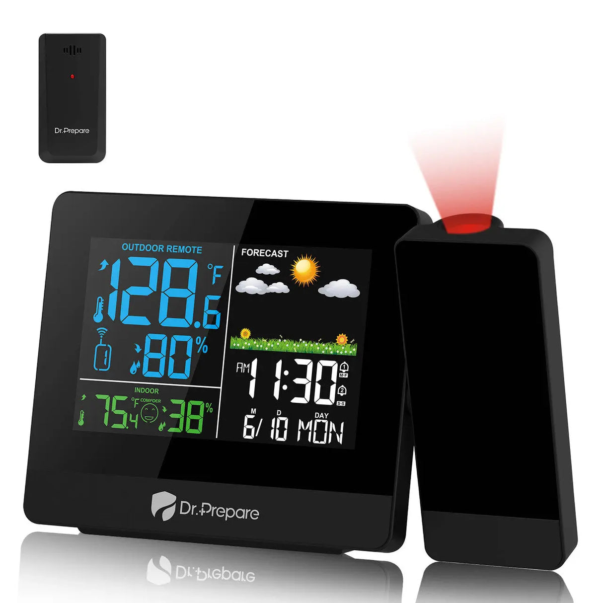 Dr. Prepare Projection Alarm Clock 003 DPWS-OUT003-US Renogy