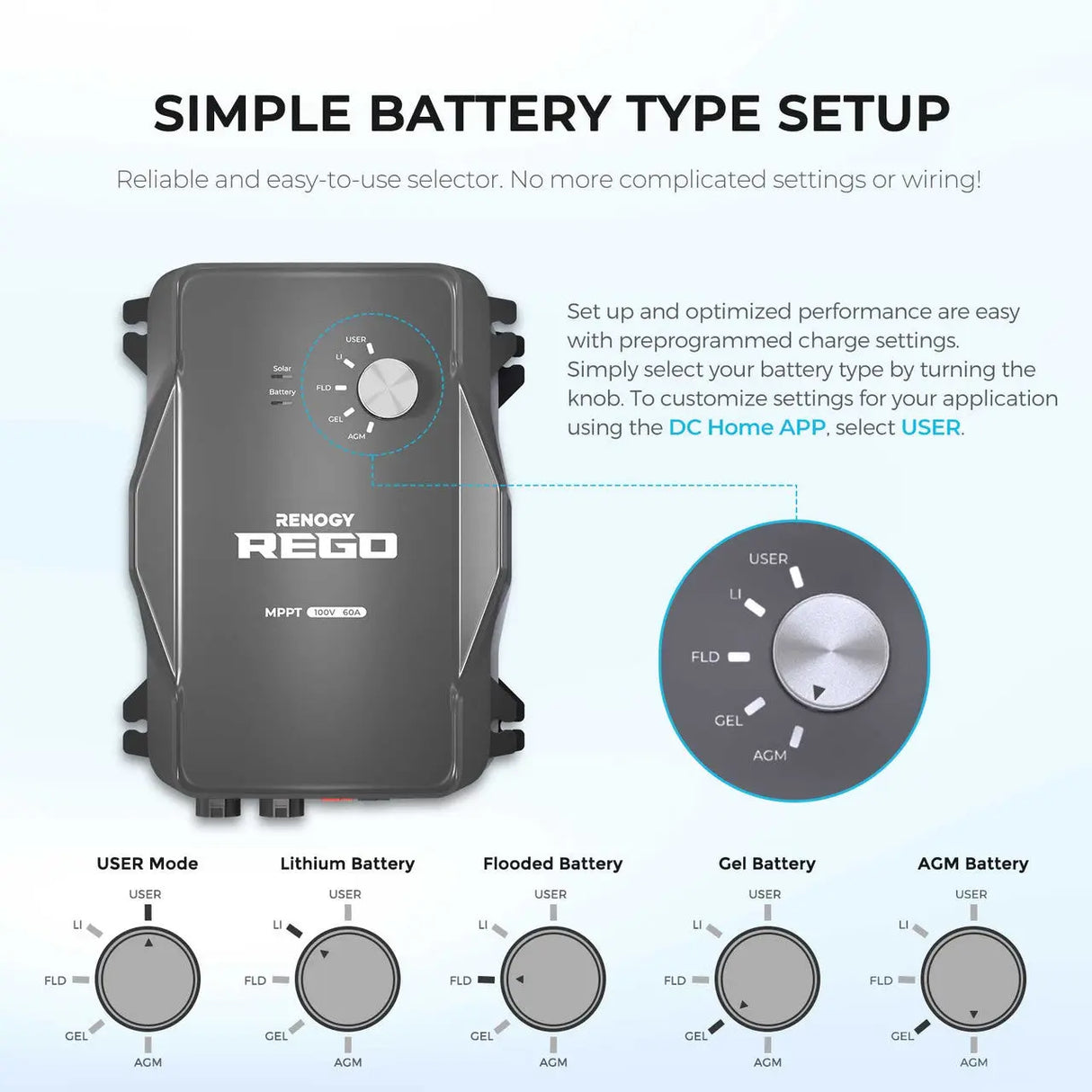 REGO 12V 60A MPPT Solar Charge Controller Renogy