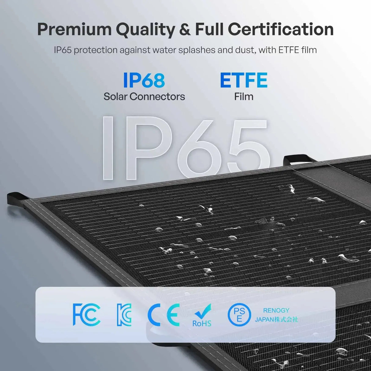 high efficiency solar panels premium quality IP65 waterproof and certified