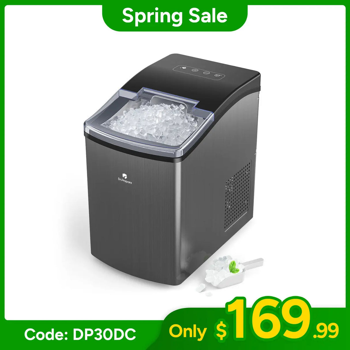 Dr.Prepare Countertop Nugget Ice Maker Renogy