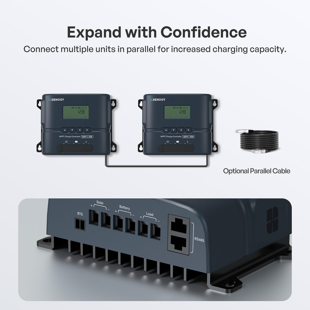 Rover 2 12V/24V 20A/30A Compact MPPT Charge Controller with Bluetooth