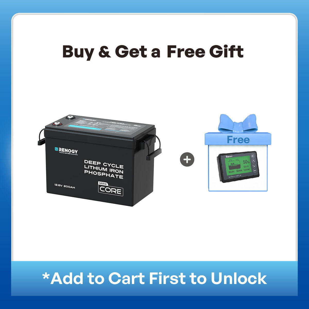 Mini Size 12V 200Ah LiFePO4 Battery w/ Low-Temperature Protection
