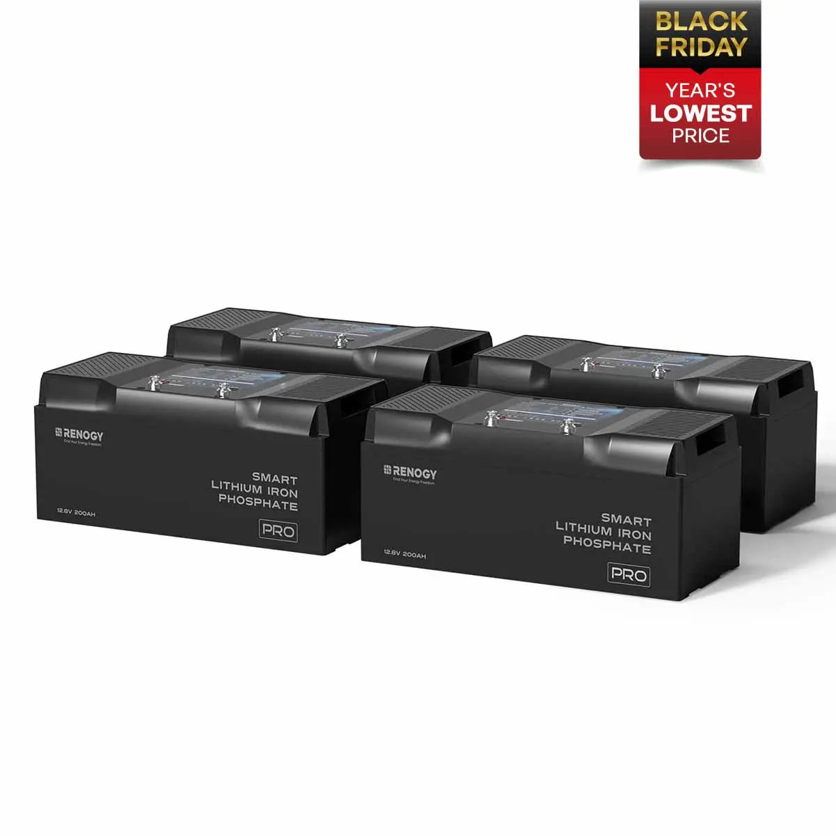 Pro - 12V 100Ah/200Ah Smart LiFePO4 Battery w/ Bluetooth & Self-Heating Renogy