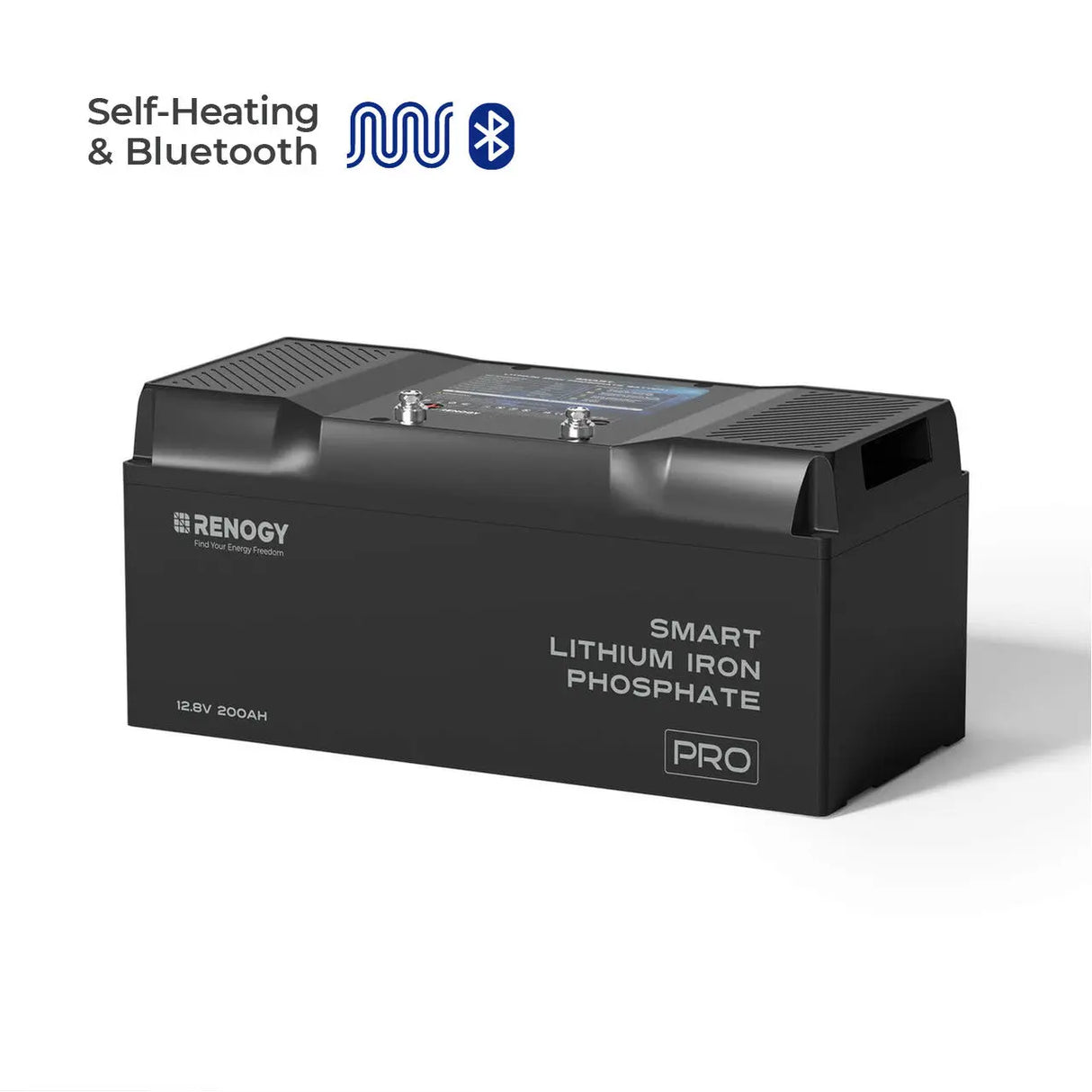Pro - 12V 100Ah/200Ah Smart LiFePO4 Battery w/ Bluetooth & Self-Heating Renogy