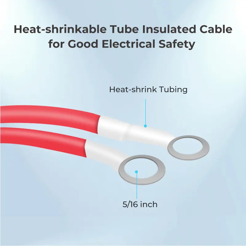 5ft ANL Fuse Cable with Double Ring Terminals for 5/16 in Lugs Renogy