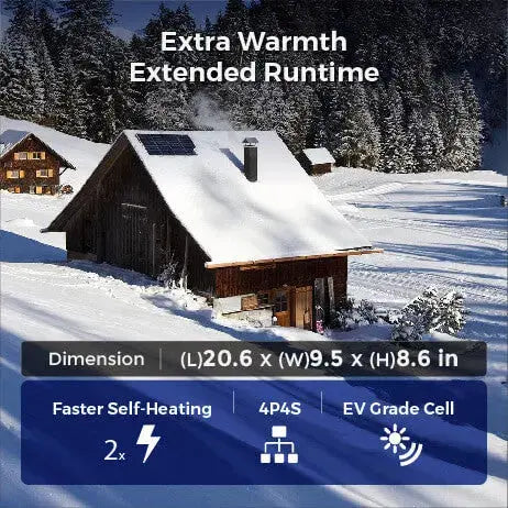 Core - Renogy 12V 300Ah Deep Cycle Lithium Iron Phosphate Battery w/Self-Heating Renogy