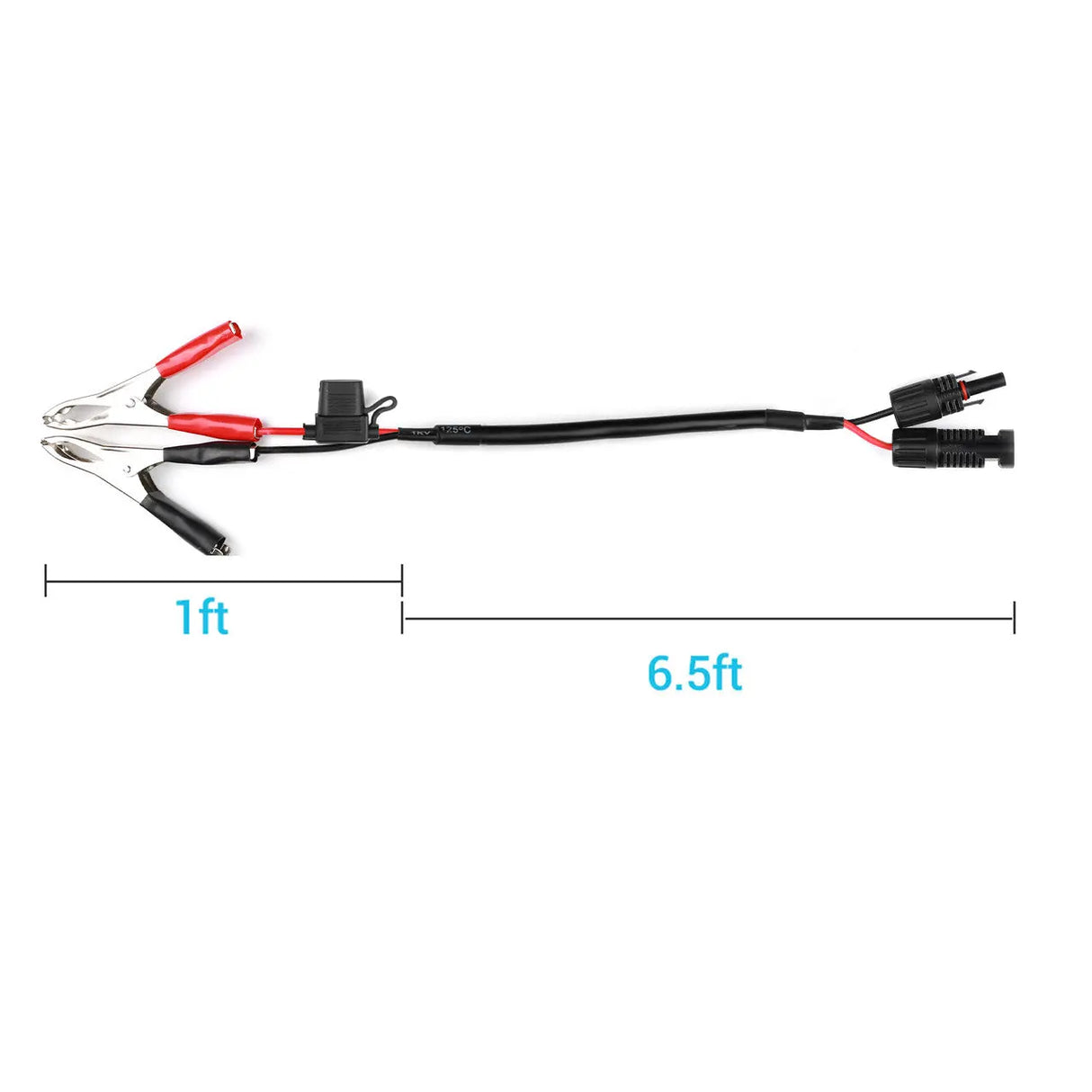 SOLAR CONNECTOR TO ALLIGATOR CLIPS 14 AWG CABLE Renogy