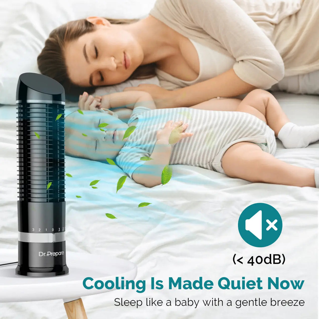 DR.PREPARE 16in Oscillating Tower Fan Renogy