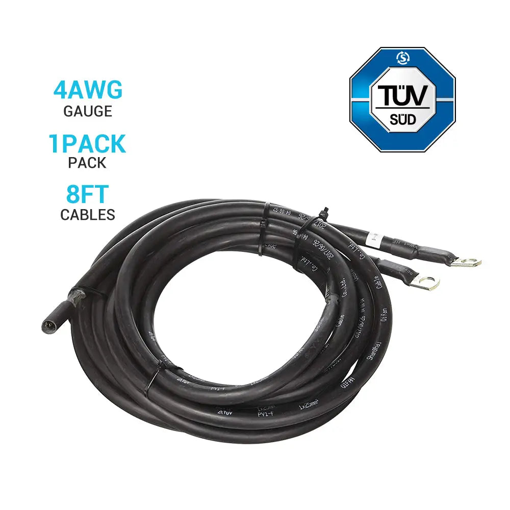 Battery to Charge Controller Tray Cables for 3/8 in Lugs Renogy