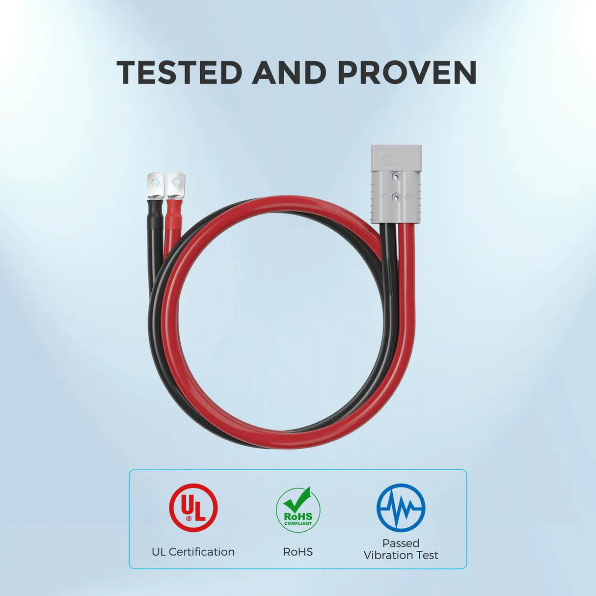 Renogy 1FT 4/0AWG Anderson Adapter Cable(Anderson SB350 - 3/8 in Lugs) Renogy