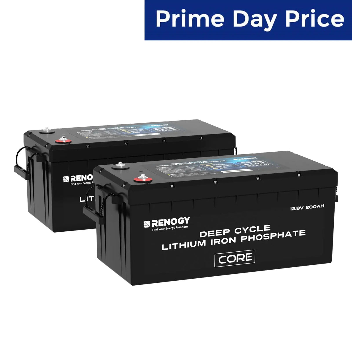 12V 200Ah Deep Cycle Lithium Iron Phosphate Battery Core Series Renogy