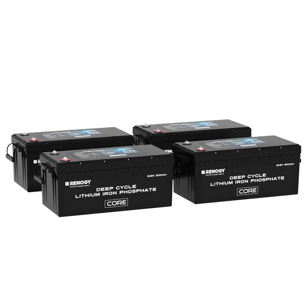 12V 200Ah Deep Cycle Lithium Iron Phosphate Battery Core Series Renogy