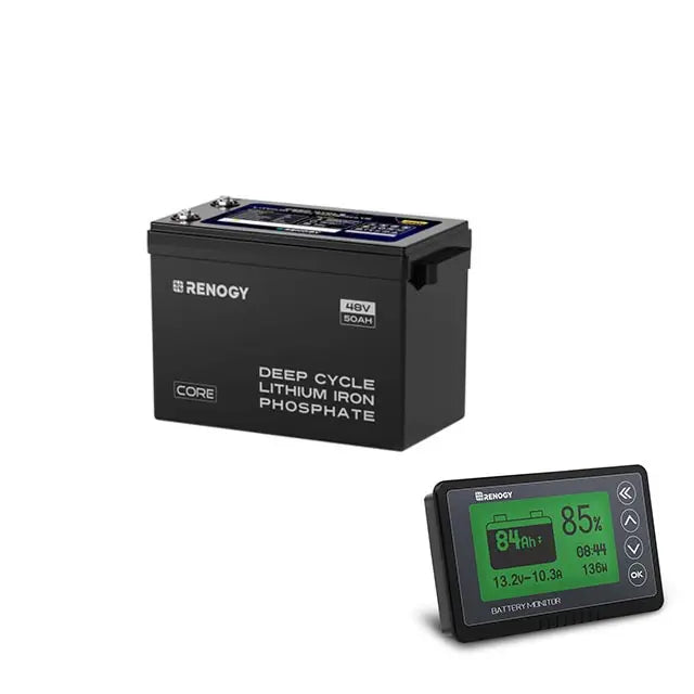 Core - 48V 50Ah Smart Lithium Iron Phosphate Battery w/Self-heating Renogy