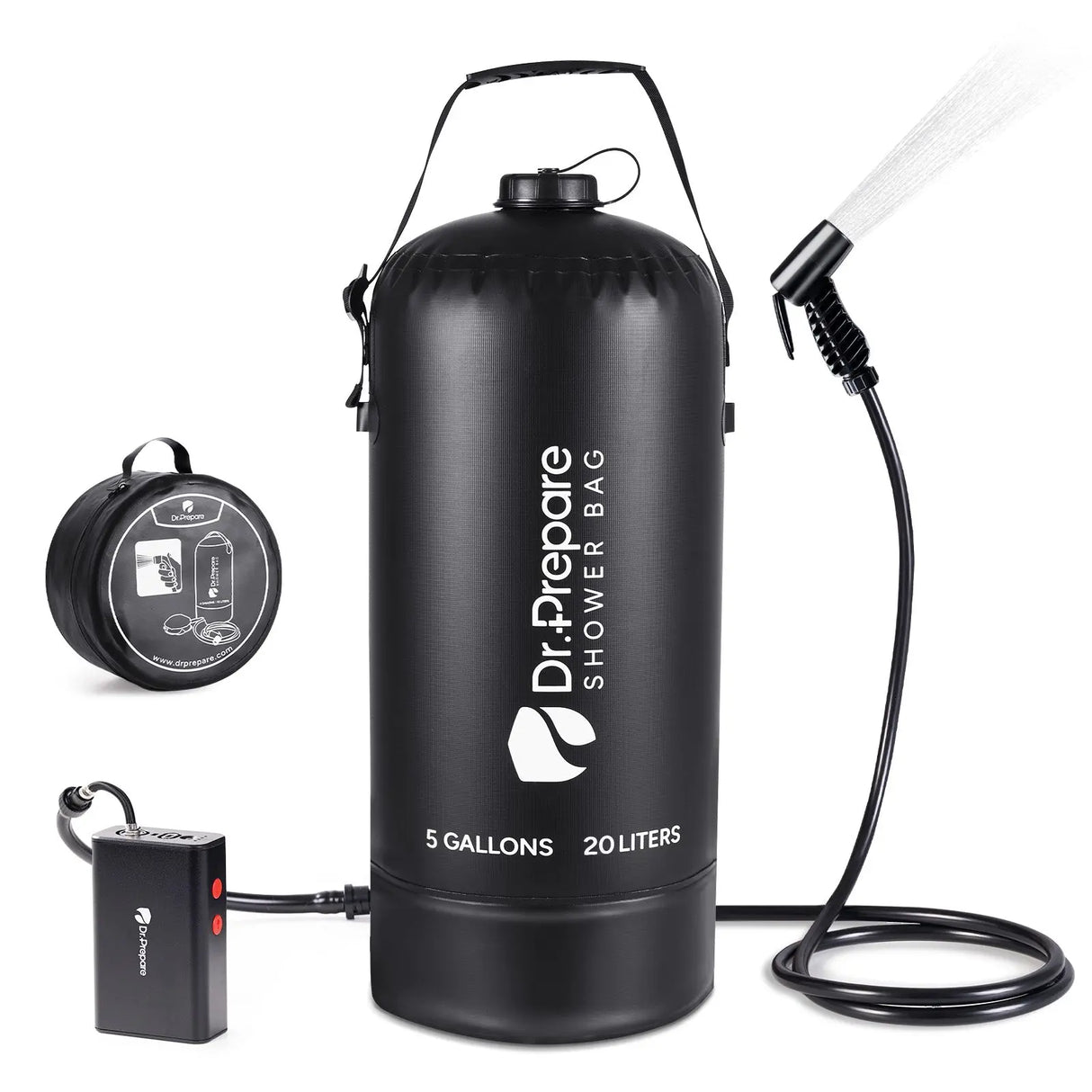 Dr.Prepare 15L/20L Camping Shower Bag (4 Gallons/5 Gallons) Renogy