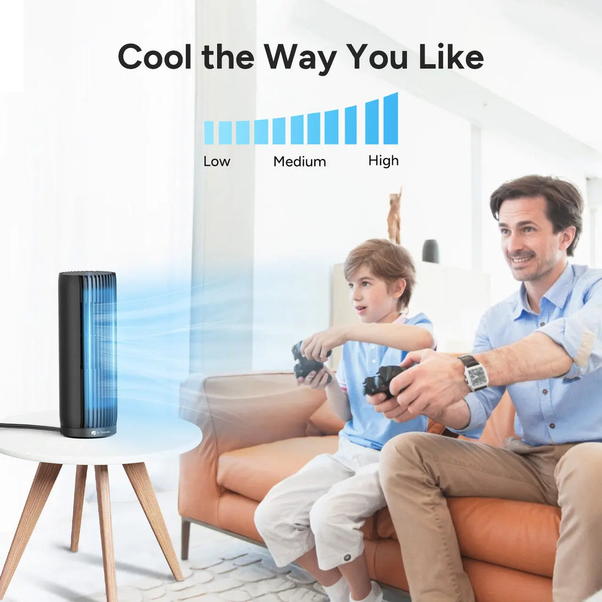 Dr.Prepare 12-Inch Tower Fan with 25W AC Motor Renogy