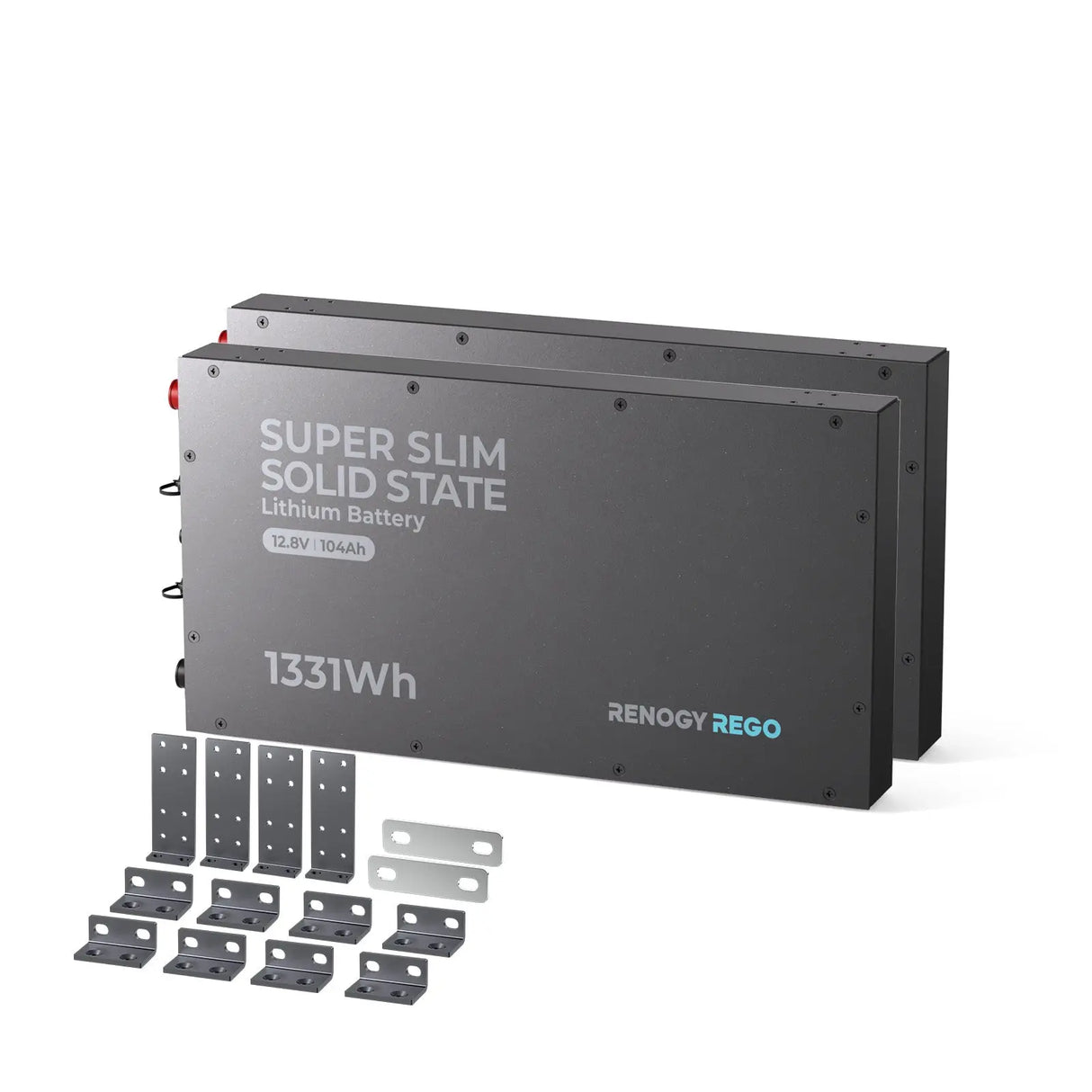 REGO - 12V 104Ah Super Slim Solid State Lithium Iron Phosphate Battery Renogy