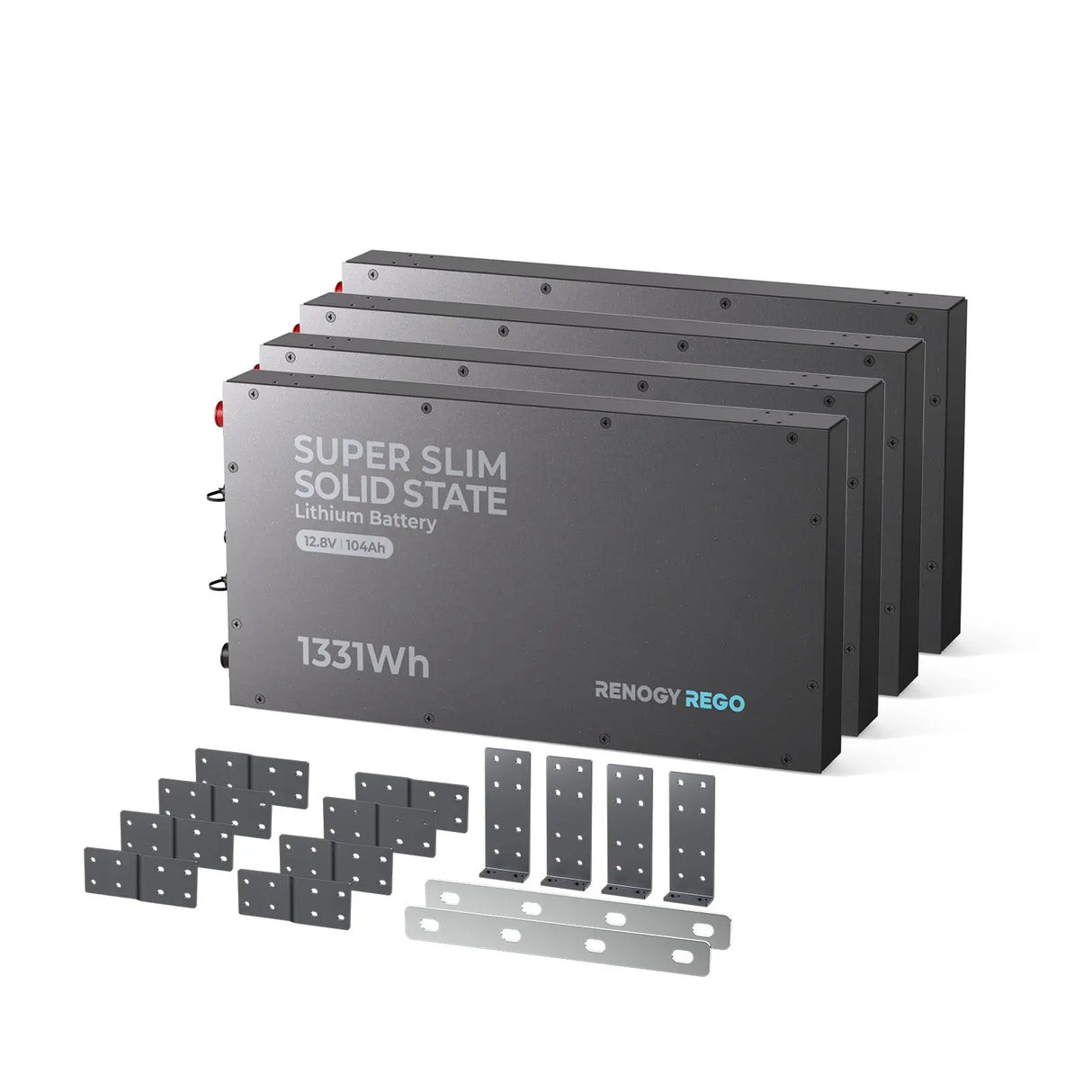 REGO - 12V 104Ah Super Slim Solid State Lithium Iron Phosphate Battery Renogy