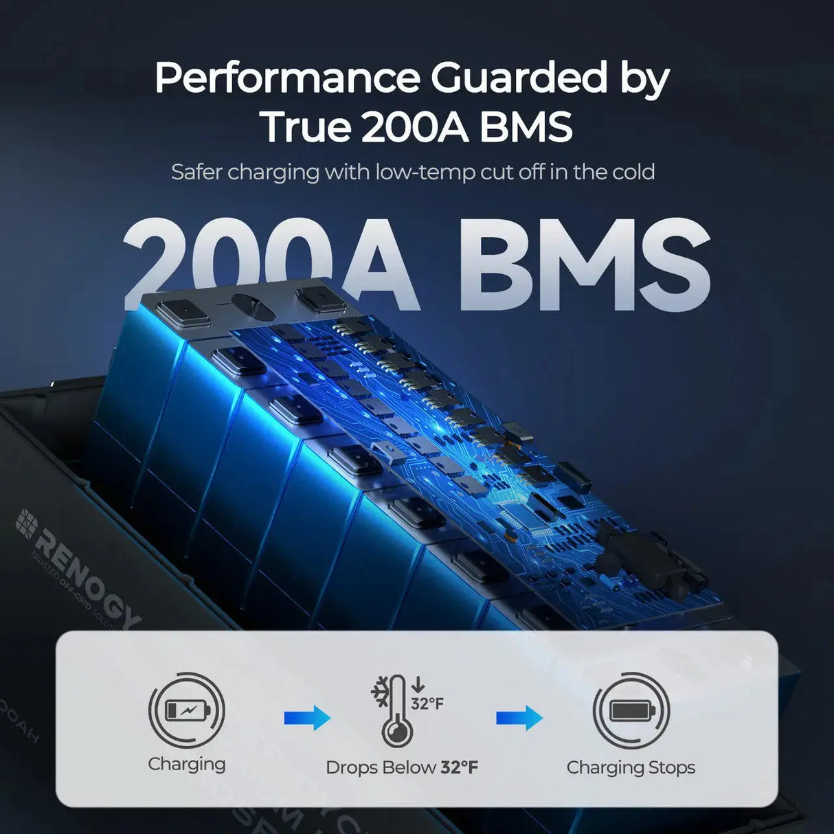 Core - 12V 200Ah Lithium Iron Phosphate Battery w/ Bluetooth Renogy
