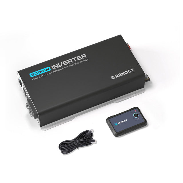 PUH 12V 3000W/2000W/1000W Pure Sine Wave Inverter with UPS Transfer Switch and Built-in Bluetooth