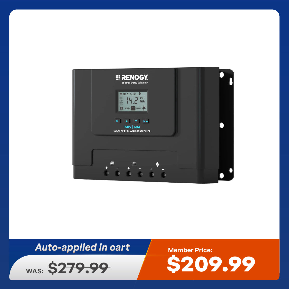 Rover Lite 12V/ 24V/ 36V/ 48V 60A MPPT Solar Charge Controller