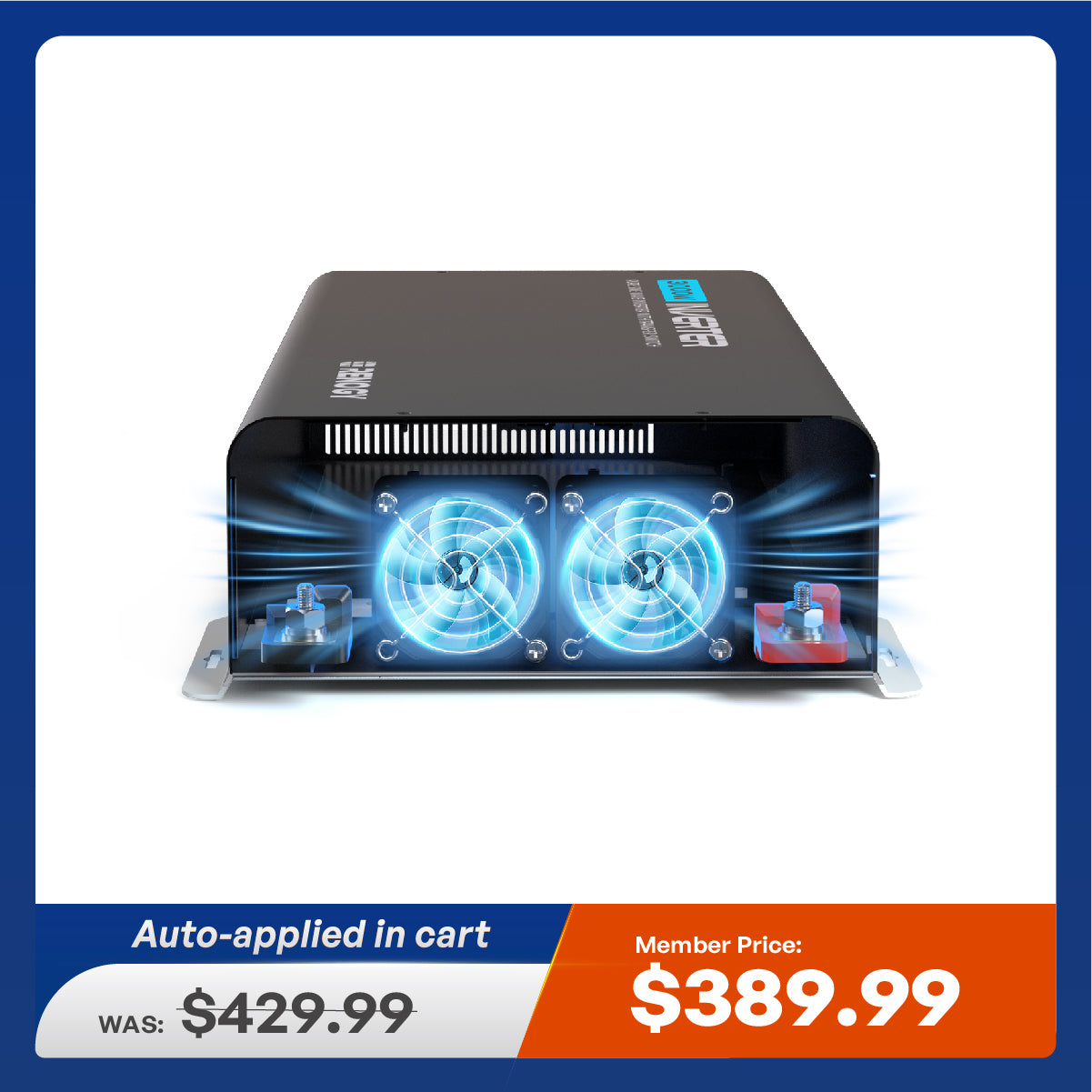 PUH 12V 3000W/2000W/1000W Pure Sine Wave Inverter with UPS Transfer Switch and Built-in Bluetooth