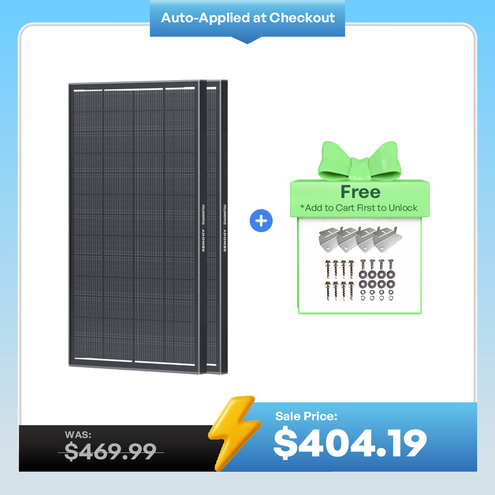 ShadowFlux 120/200W N-Type High Efficiency Anti-Shading Solar Panel