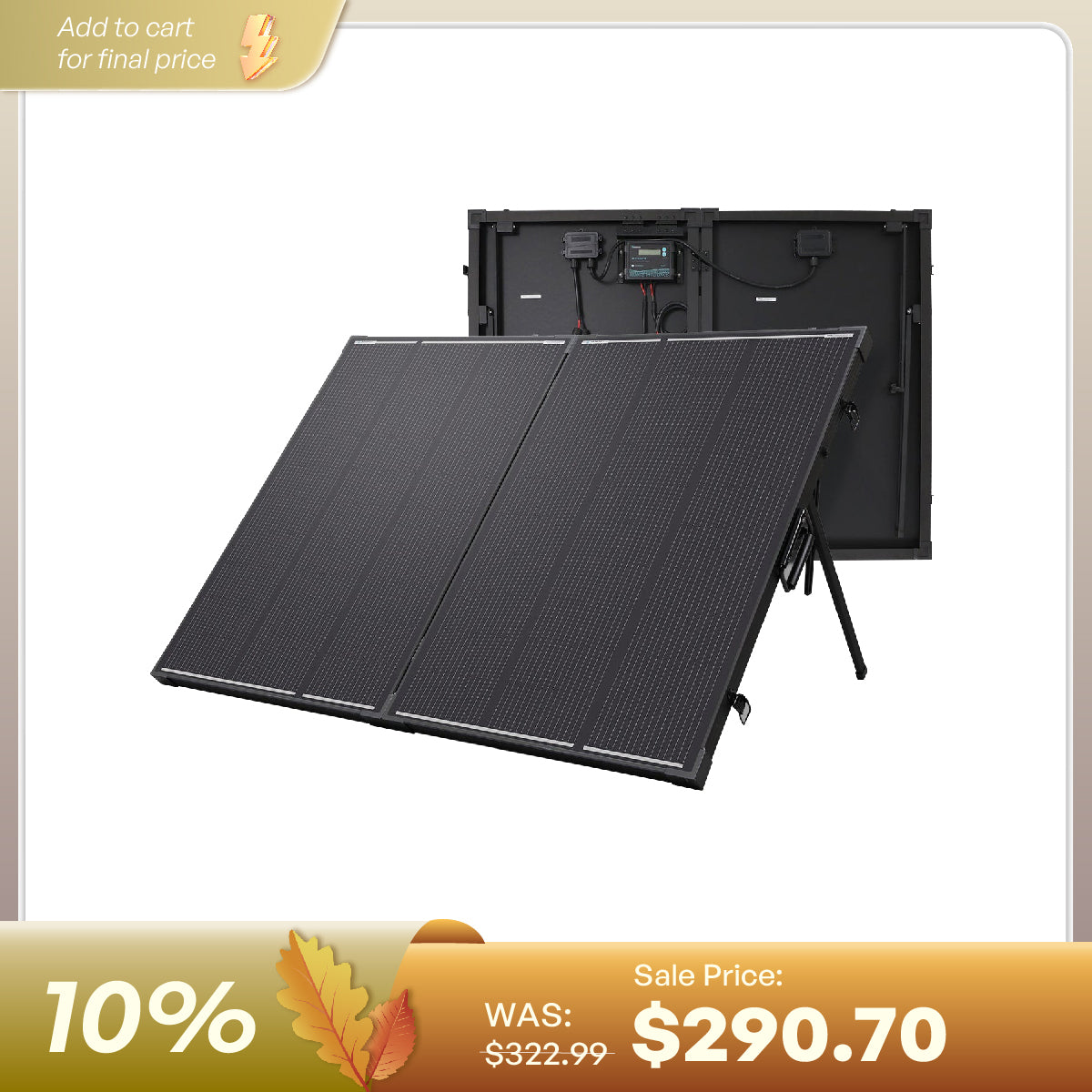 100/200W 12V N-Type Portable Solar Panel Suitcase Kit with 20A PWM Controller