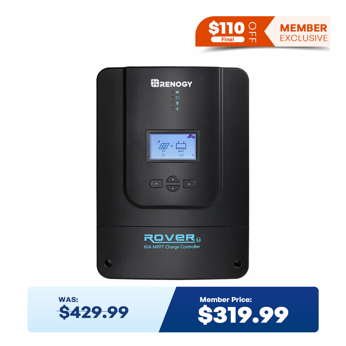 Rover 60 Amp MPPT Solar Charge Controller | Renogy Solar | Renogy US