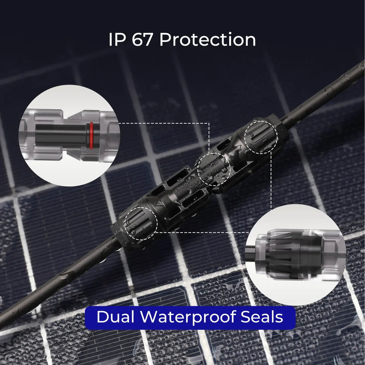Solar Connectors Y Branch Parallel Adapter Cable MMF+FFM Pair Renogy