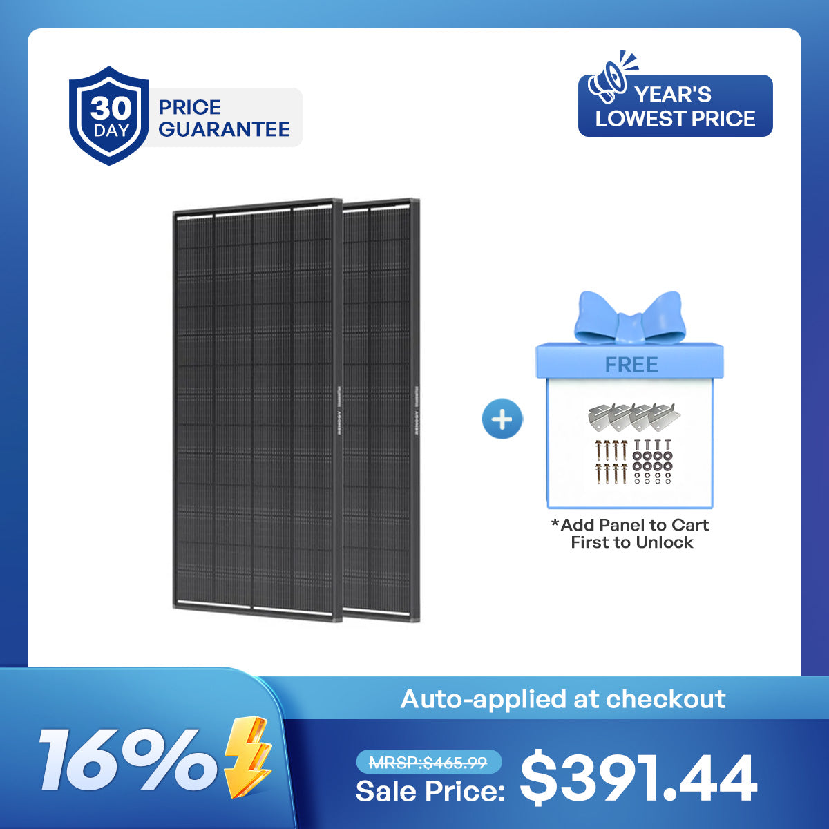 Renogy 200W Solar Panel for RV | ShadowFlux Anti-Shading N-Type