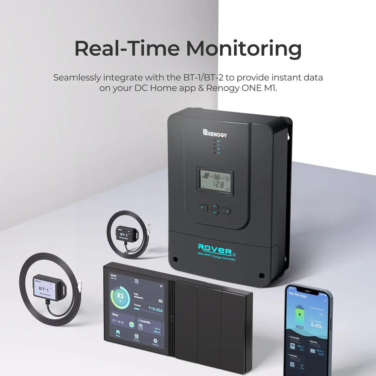 Rover 60 Amp MPPT Solar Charge Controller_Real-Time Monitoring