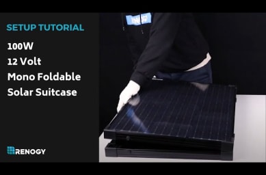 100 Watt 12 Volt Mono Foldable Solar Suitcase w/o Controller Setup Tutorial