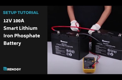 12V 100Ah Smart Lithium Iron Phosphate Battery Setup