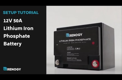 Lithium Iron Phosphate Battery 12 Volt 50 Ah Setup