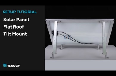 Renogy Solar Panel Flat Roof Tilt Mount Setup