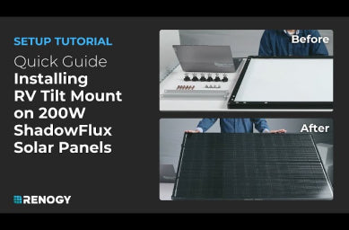 Install 200W ShadowFlux Anti-shading N-Type Solar Panel with a RV tilt Mount