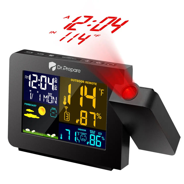 Dr. Prepare Projection Alarm Clock 002 DPWS-OUT-002-US Renogy