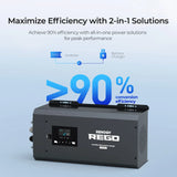 REGO 12V 3000W Pure Sine Wave Inverter Charger w/ LCD Display