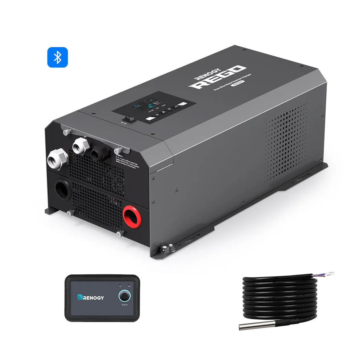 REGO 12V 3000W Pure Sine Wave Inverter Charger w/ LCD Display