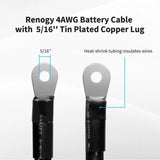 Copper Battery Interconnect Cable for 5/16 in Lugs Renogy