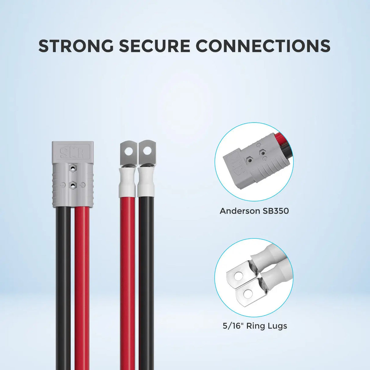 Renogy 5FT 4/0AWG Anderson Adapter Cable Anderson SB350 - 5/16 in Lugs Renogy