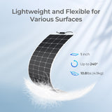 200 Watt 12 Volt Flexible Monocrystalline Solar Panel
