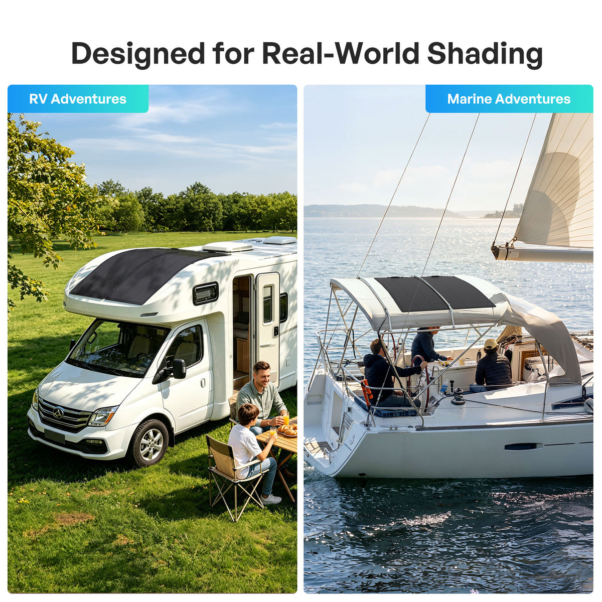 Flex ShadowFlux 100/200W Anti-Shading N-Type Flexible Solar Panel (All Black)