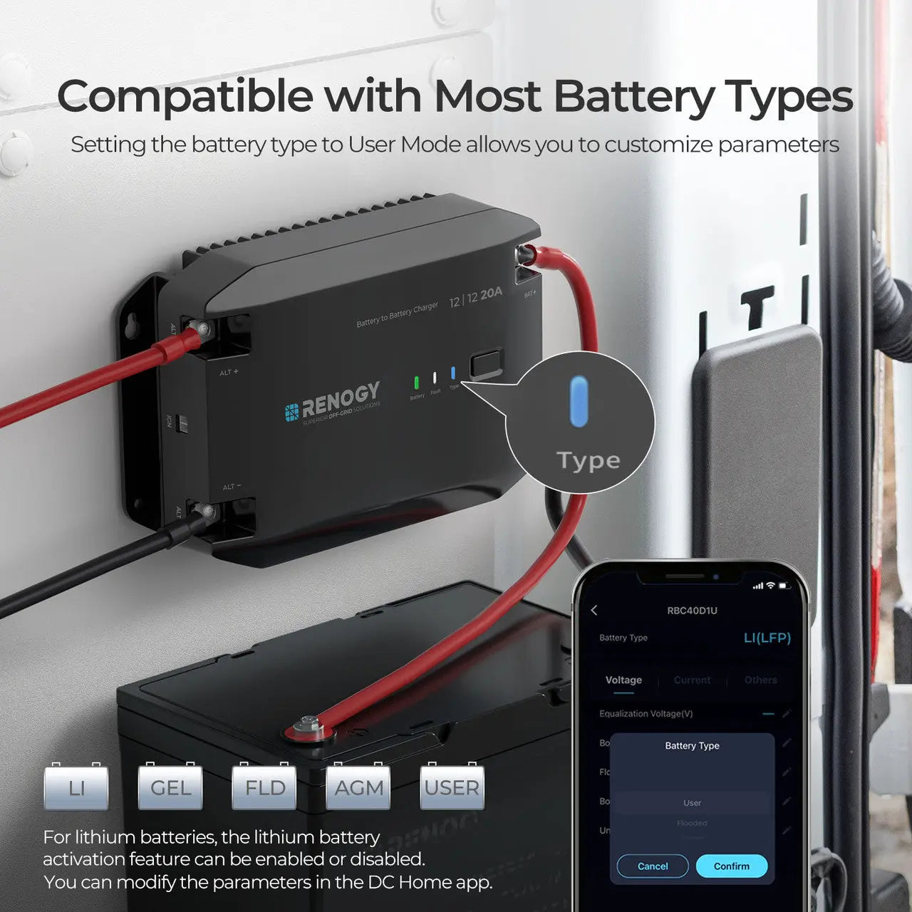 12V 20A DC to DC Battery Charger | Renogy US