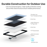 200W 12V N-Type Portable Solar Panel Suitcase Kit with 20A PWM Controller